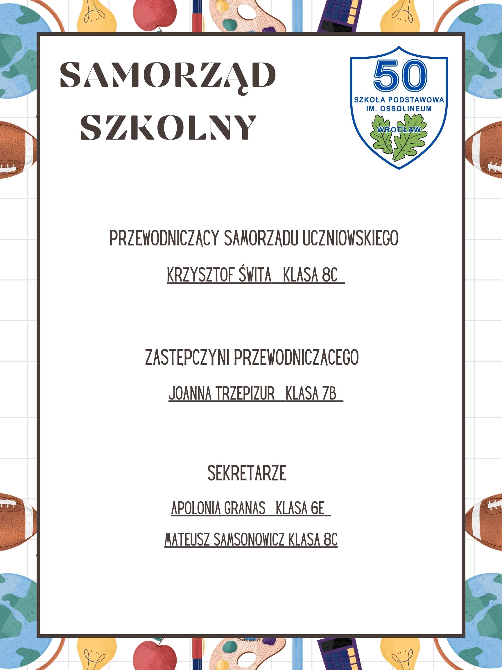 School Materials Classroom Announcement Poster in Colorful Illustrative Style 1