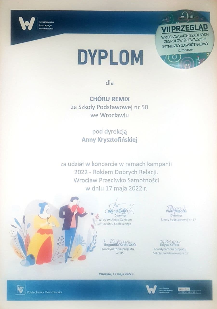 dyplom chóru